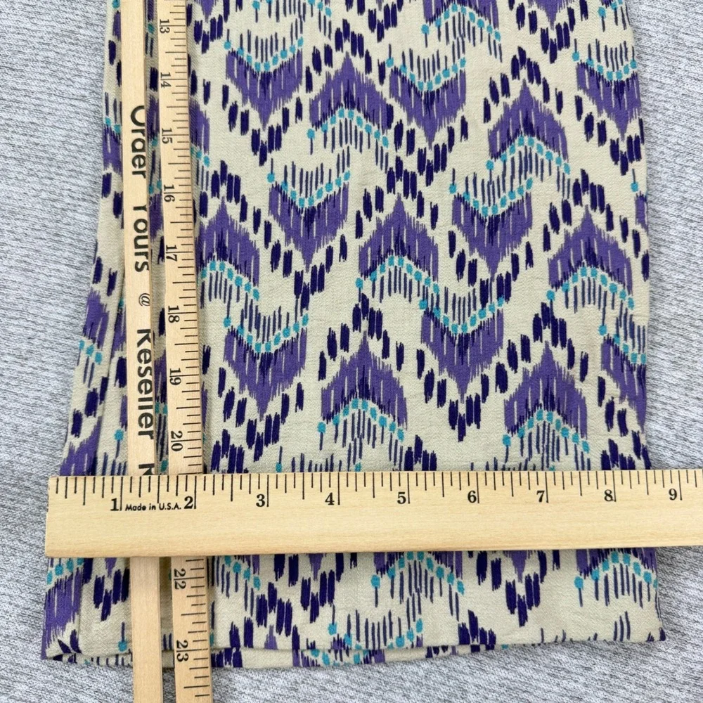Zara Kids Purple Ikat Print Wide Leg Pants Size 11-12 MSRP $32